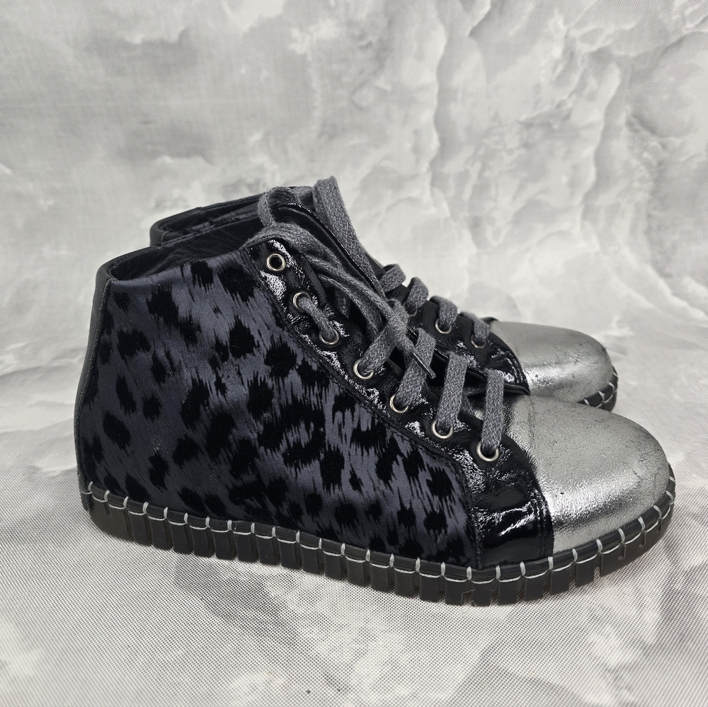 Andia Fora Leopard Sneakers Made In Italy Sz 38